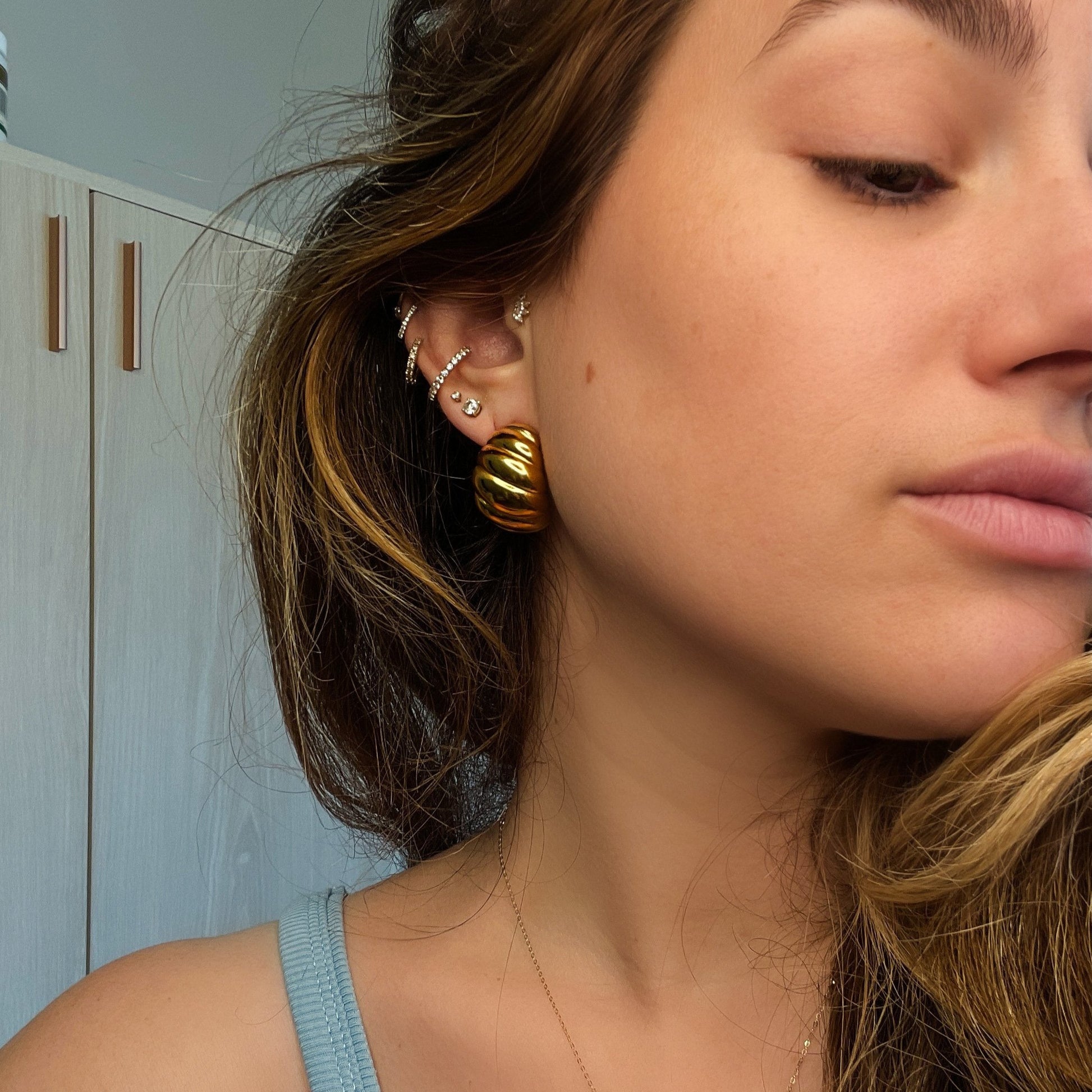 18k Gold Croissant Earrings - Chunky & Everyday Chic