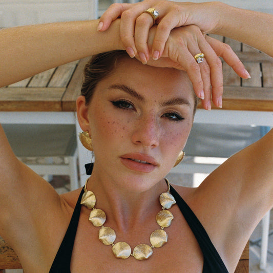 Ariel Seashell Earrings - Bold Studs in Gold or Silver