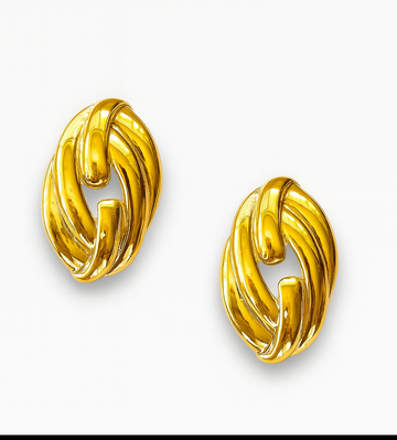 Oval Geometric Earrings