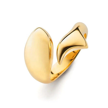 Unique Geometric Dome Ring - Gold Vermeil, Stackable