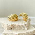 18k Gold Croissant Earrings - Chunky & Everyday Chic