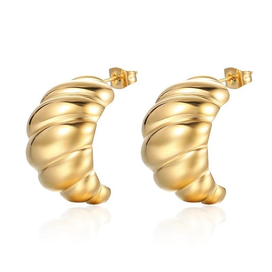 18k Gold Croissant Earrings - Chunky & Everyday Chic