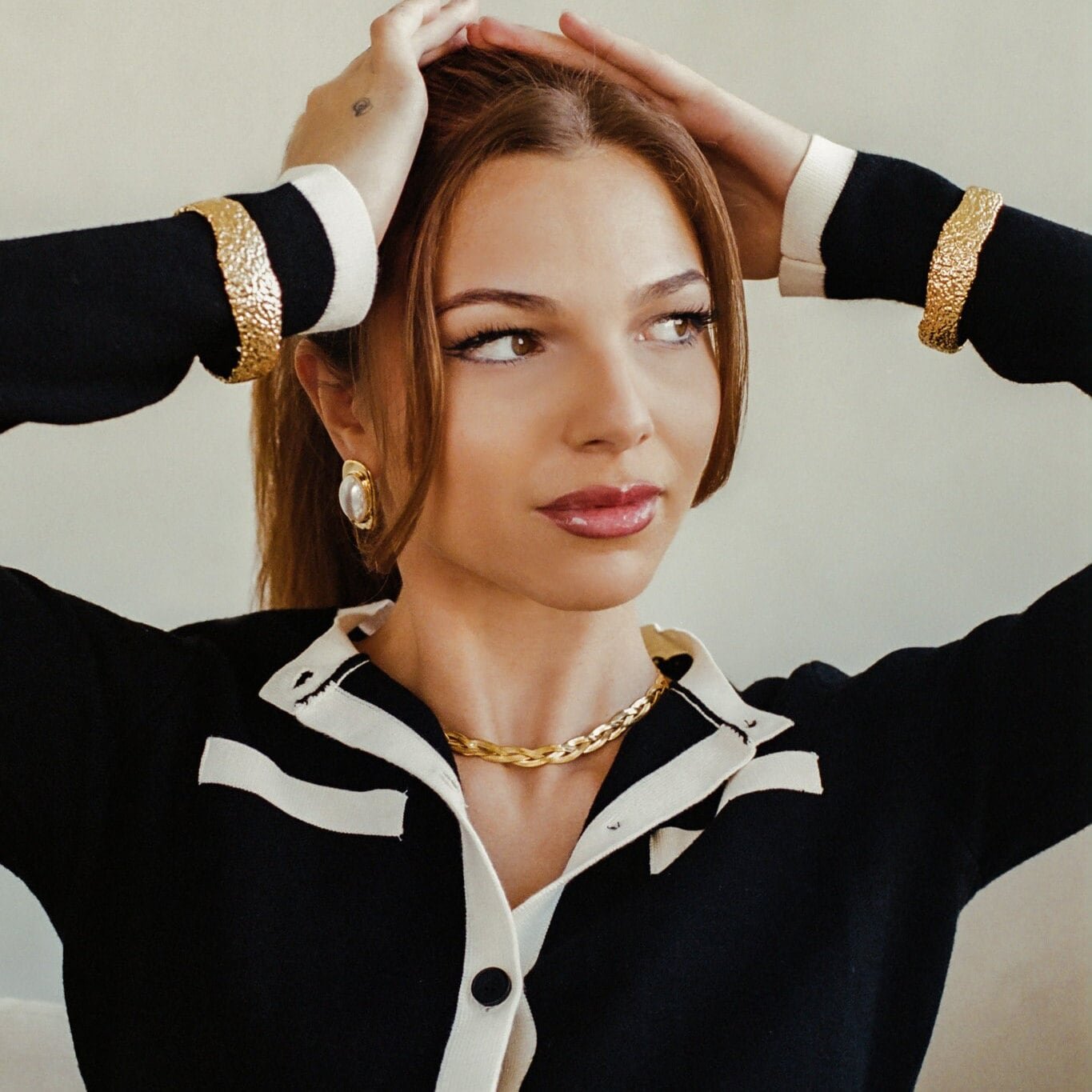 Luxurious Big Pearl Rectangle Earrings - Faux Pearl Studs