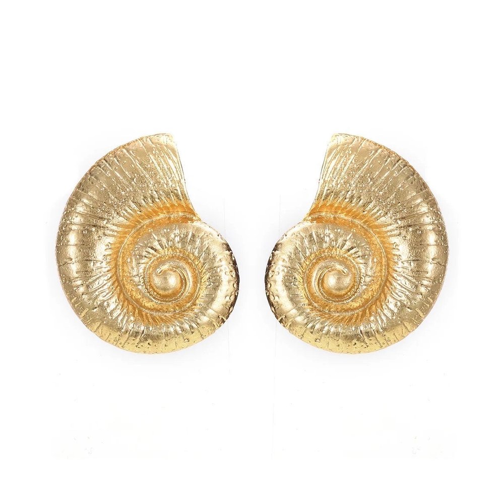 Nautilus Shell Earrings - Elegant Coastal-Inspired Jewelry