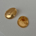 Vintage-Inspired Gold Oval Earrings - Glossy Statement Pieces