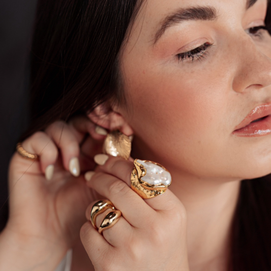 Baroque Pearl Cocktail Ring