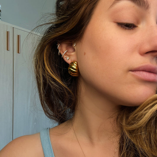 18k Gold Croissant Earrings - Chunky & Everyday Chic