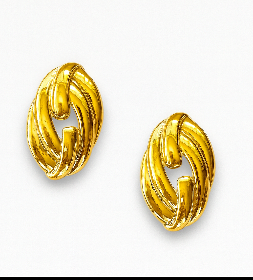 Oval Geometric Earrings