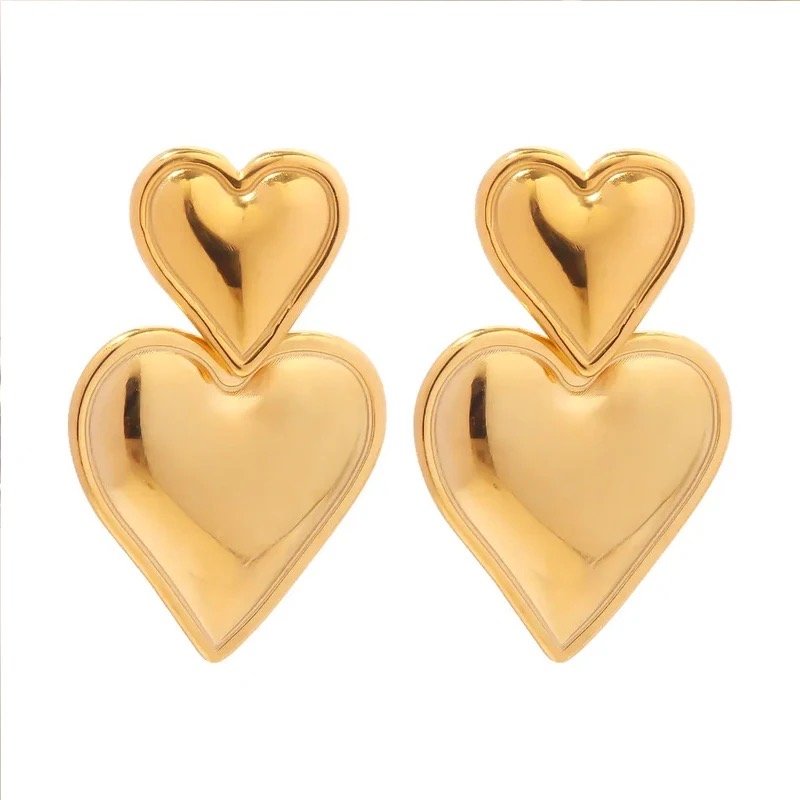 Twin Heart Earrings