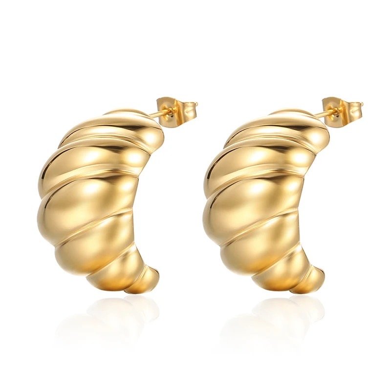 18k Gold Croissant Earrings - Chunky & Everyday Chic