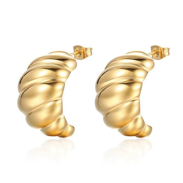 18k Gold Croissant Earrings - Chunky & Everyday Chic