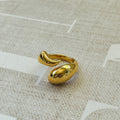 Unique Geometric Dome Ring - Gold Vermeil, Stackable