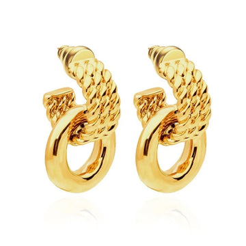 Bold Wave Earrings in Gold or Silver - Retro Inspired