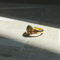 Opal Signet Ring in Gold Vermeil - Colorful & Elegant