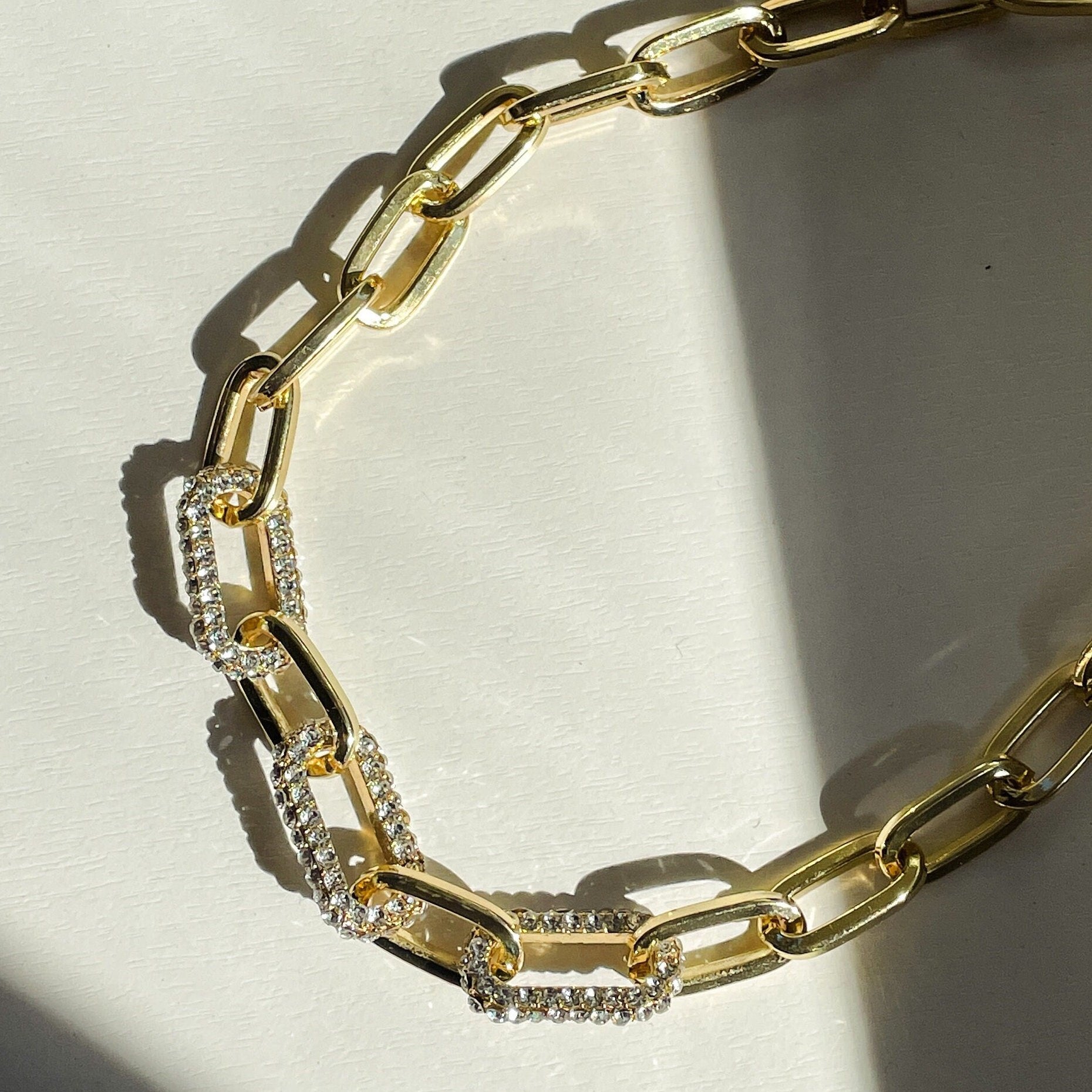 Chunky 18k Gold Paper Clip Necklace - Standout Craftsmanship