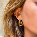 Bold Wave Earrings in Gold or Silver - Retro Inspired
