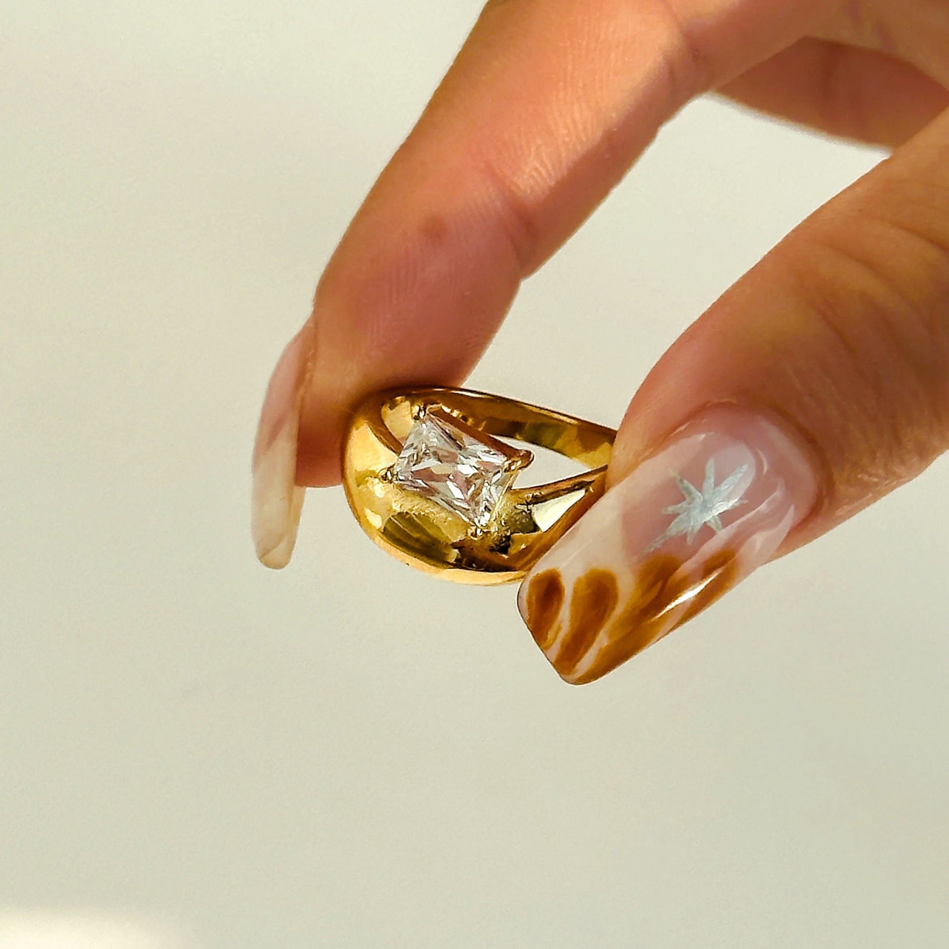 Gold Wave Dome Ring - Simple & Elegant Statement Piece
