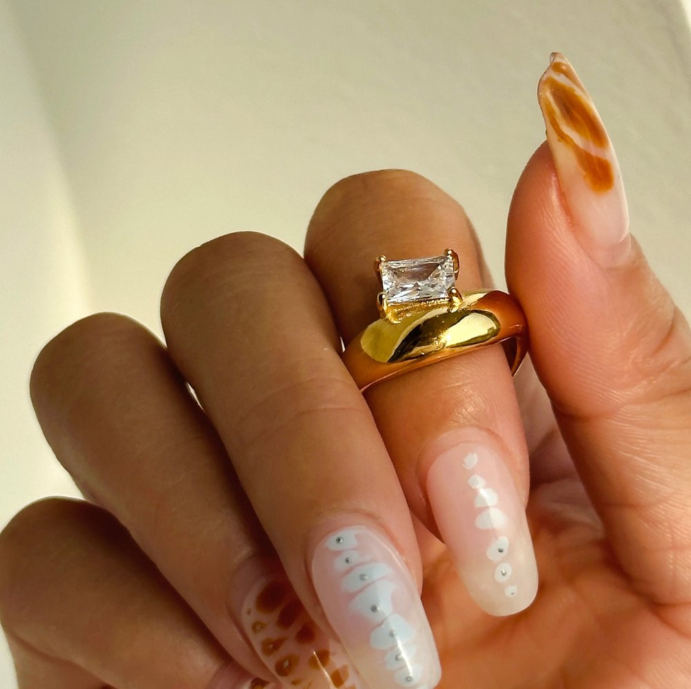 Gold Wave Dome Ring - Simple & Elegant Statement Piece