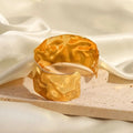 18k Gold Hammered Cuff Bracelet - Grecian Collection