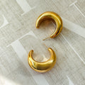 Chunky Crescent Gold Hoops - Versatile & Timeless